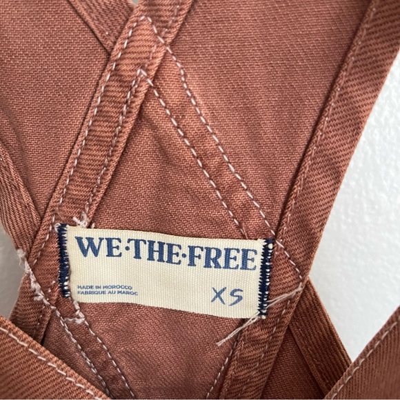 Free People Shorts Overalls Mauve - Picture 2 of 3